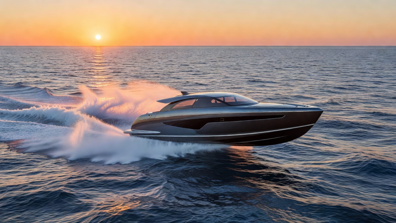 E45 Horizon Express Electric Yacht Cruising at High Speed