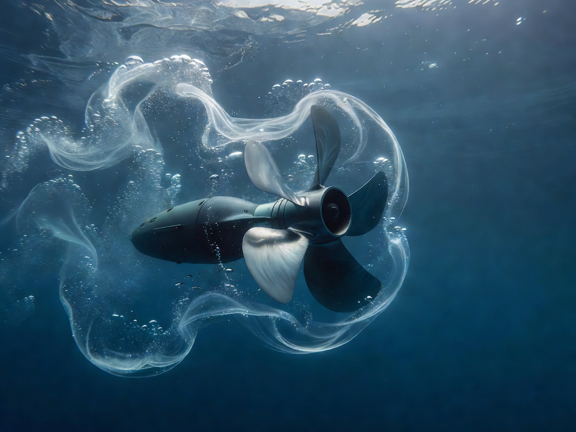 Underwater Propeller and Acoustic Pod Fluid Flow Simulation